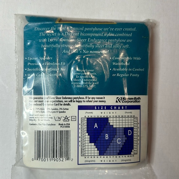 No Nonsense Sheer Endurance Control Top Rich Pecan Size C Sheer Toe - Picture 2 of 5